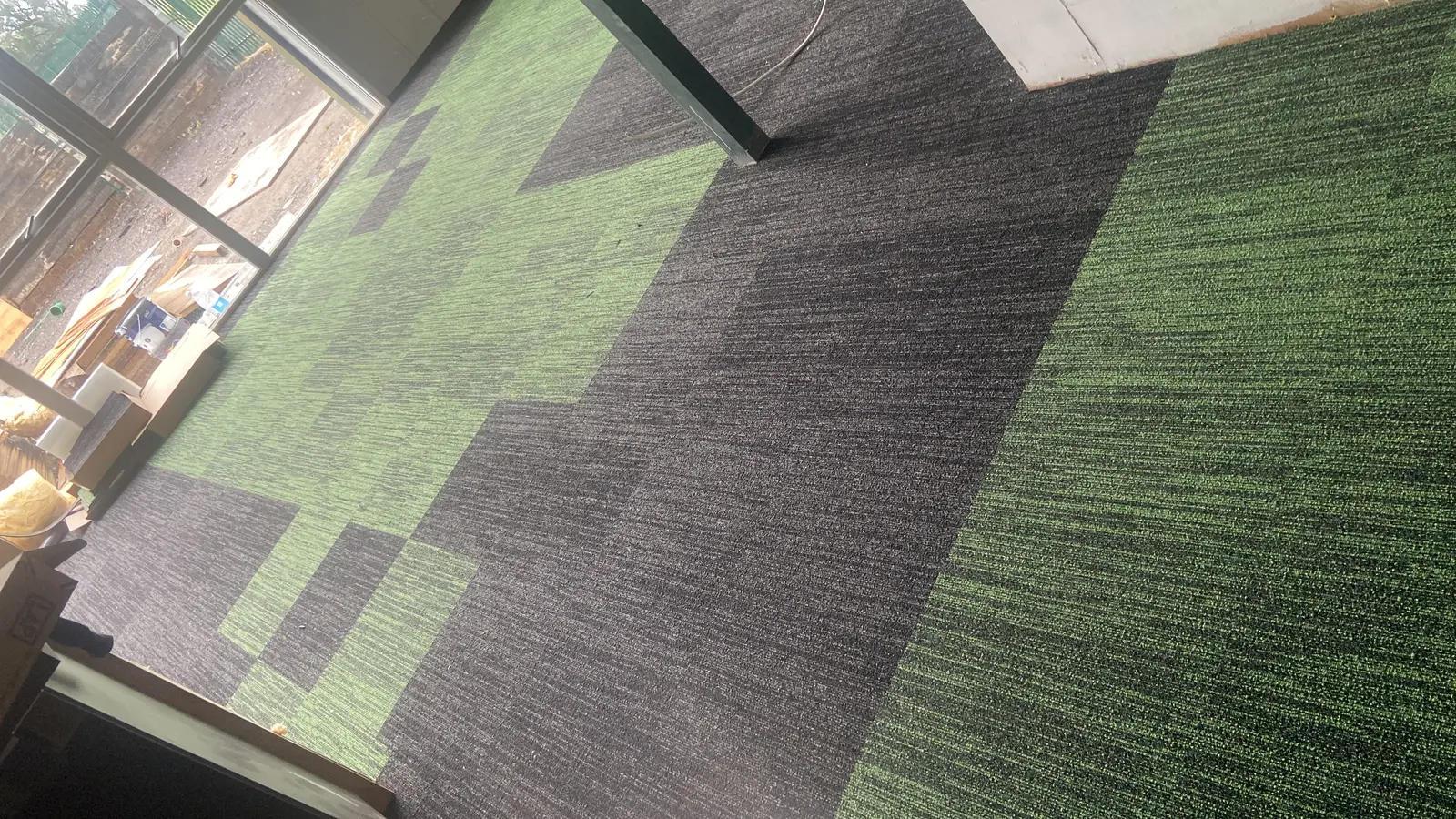 Carpet tile installation 4