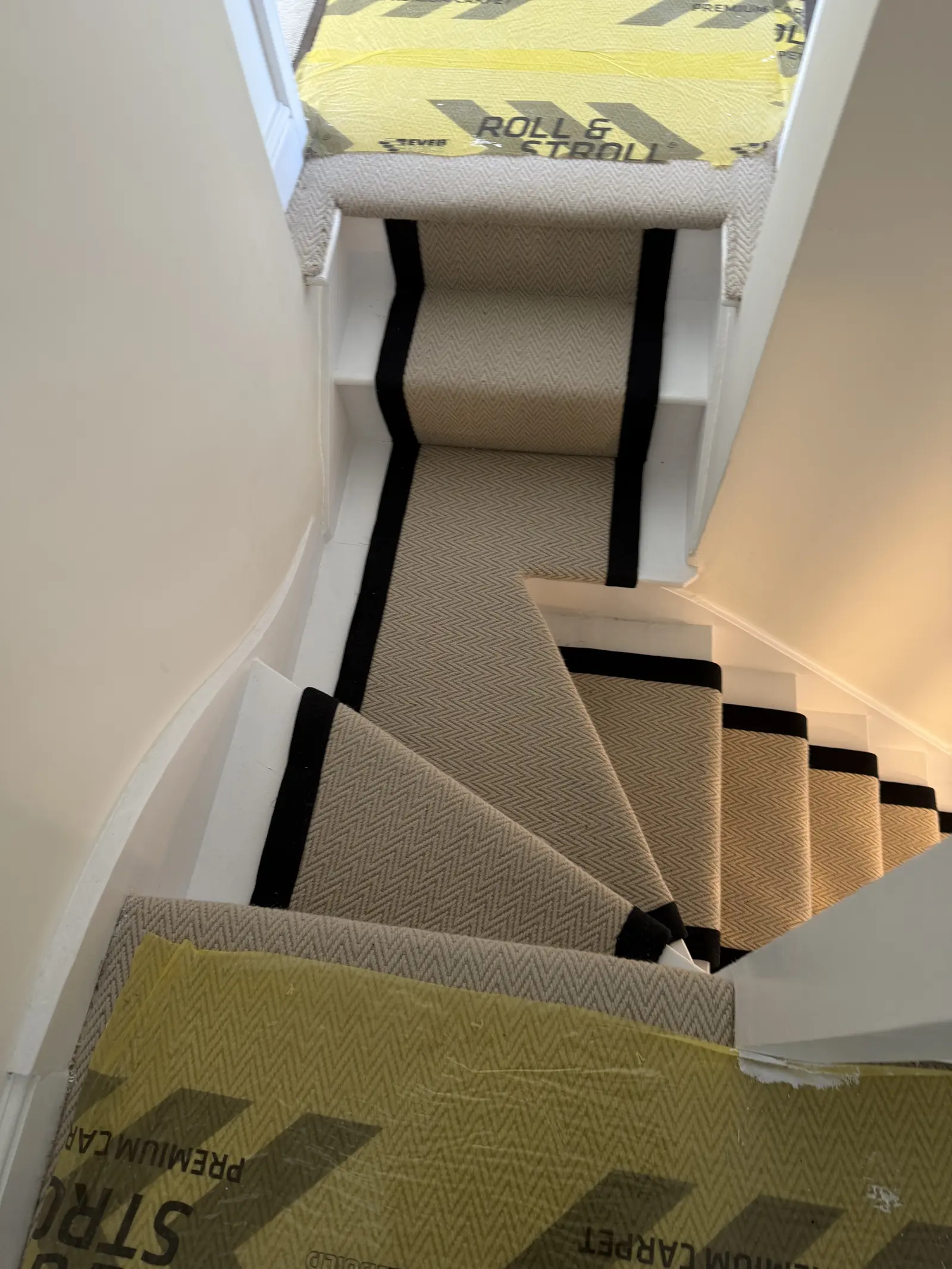 Stair runner installation 10