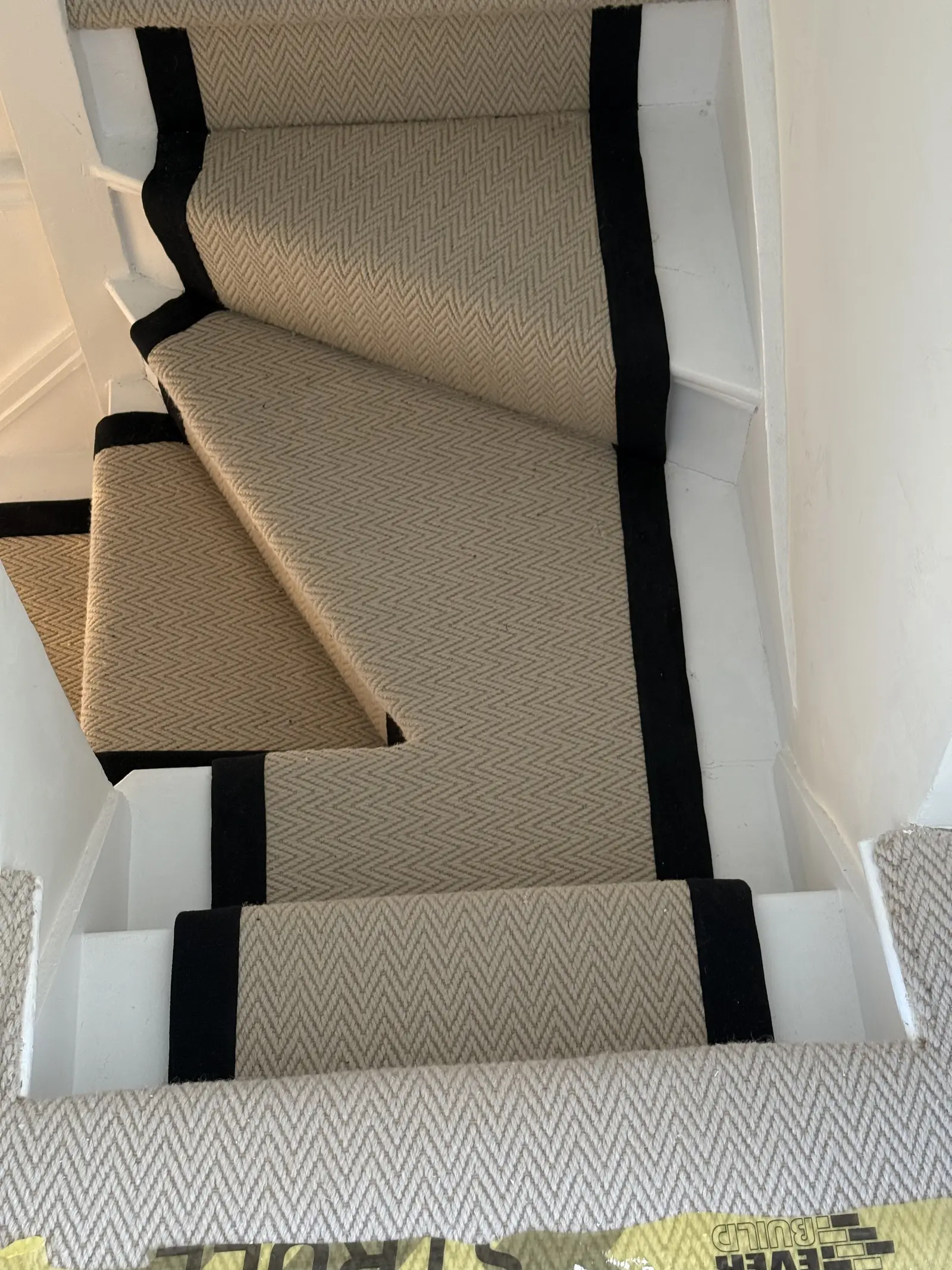 Stair runner installation 13