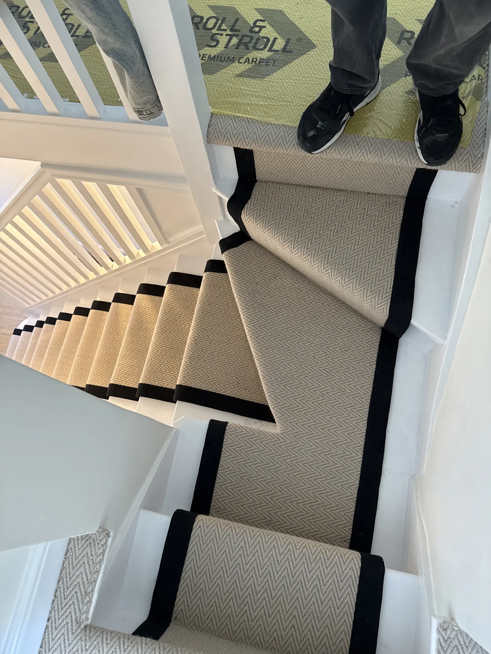 Stair runner installation 14