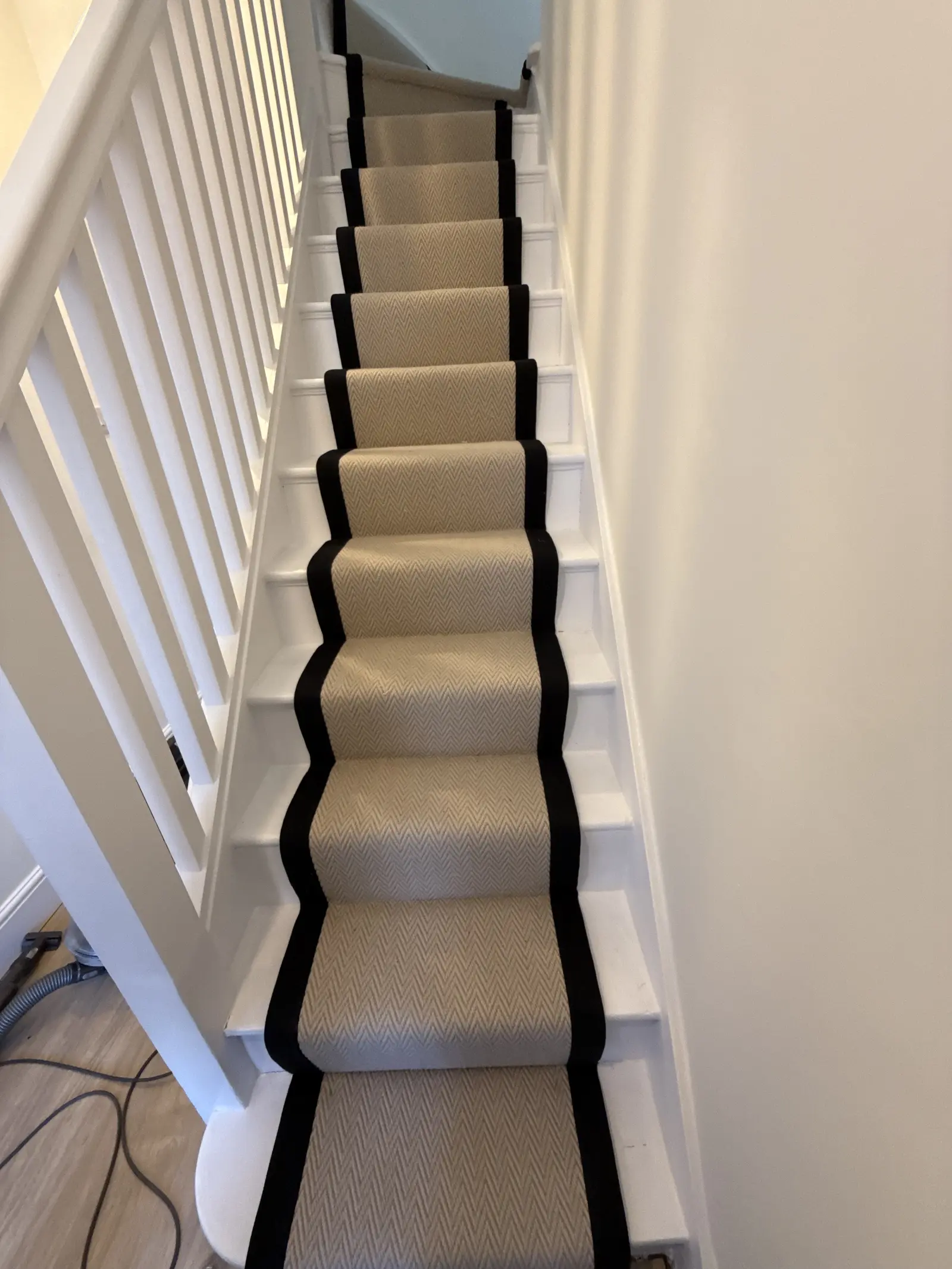 Stair runner installation 16