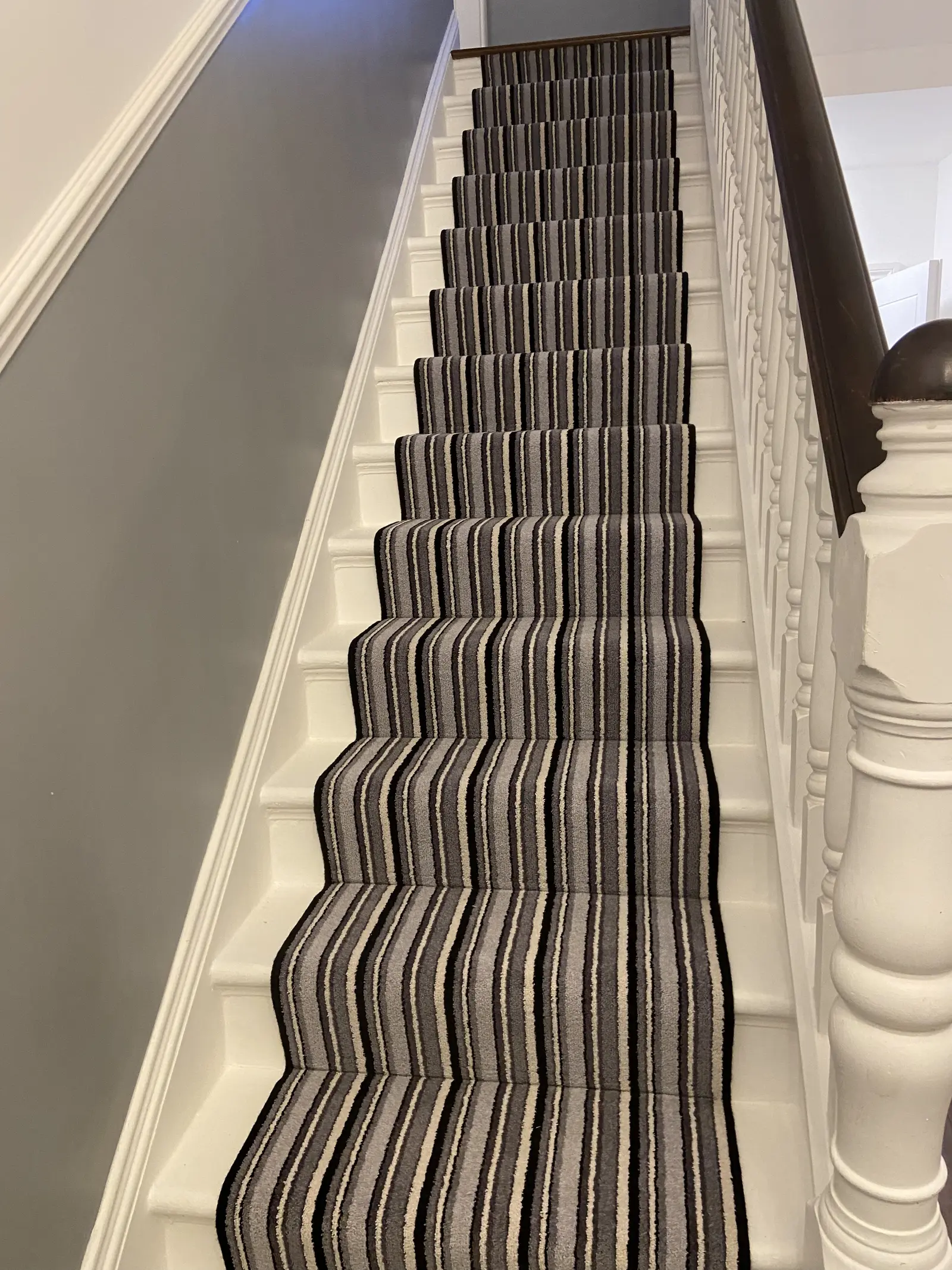 Stair runner installation 17