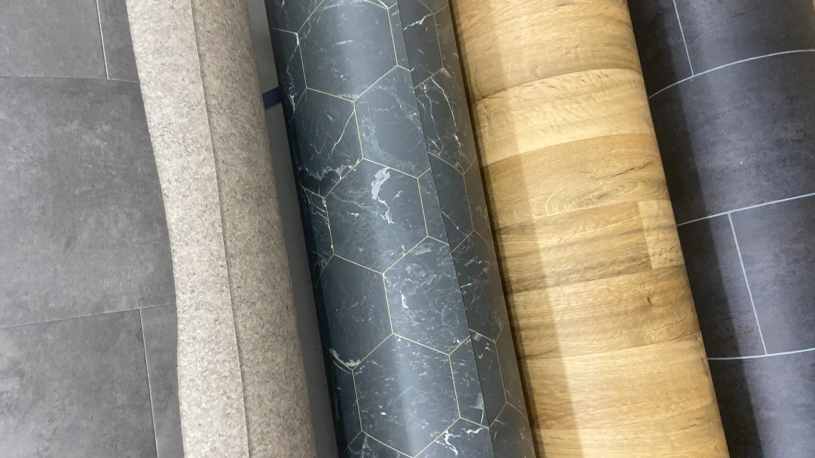 Vinyl flooring samples