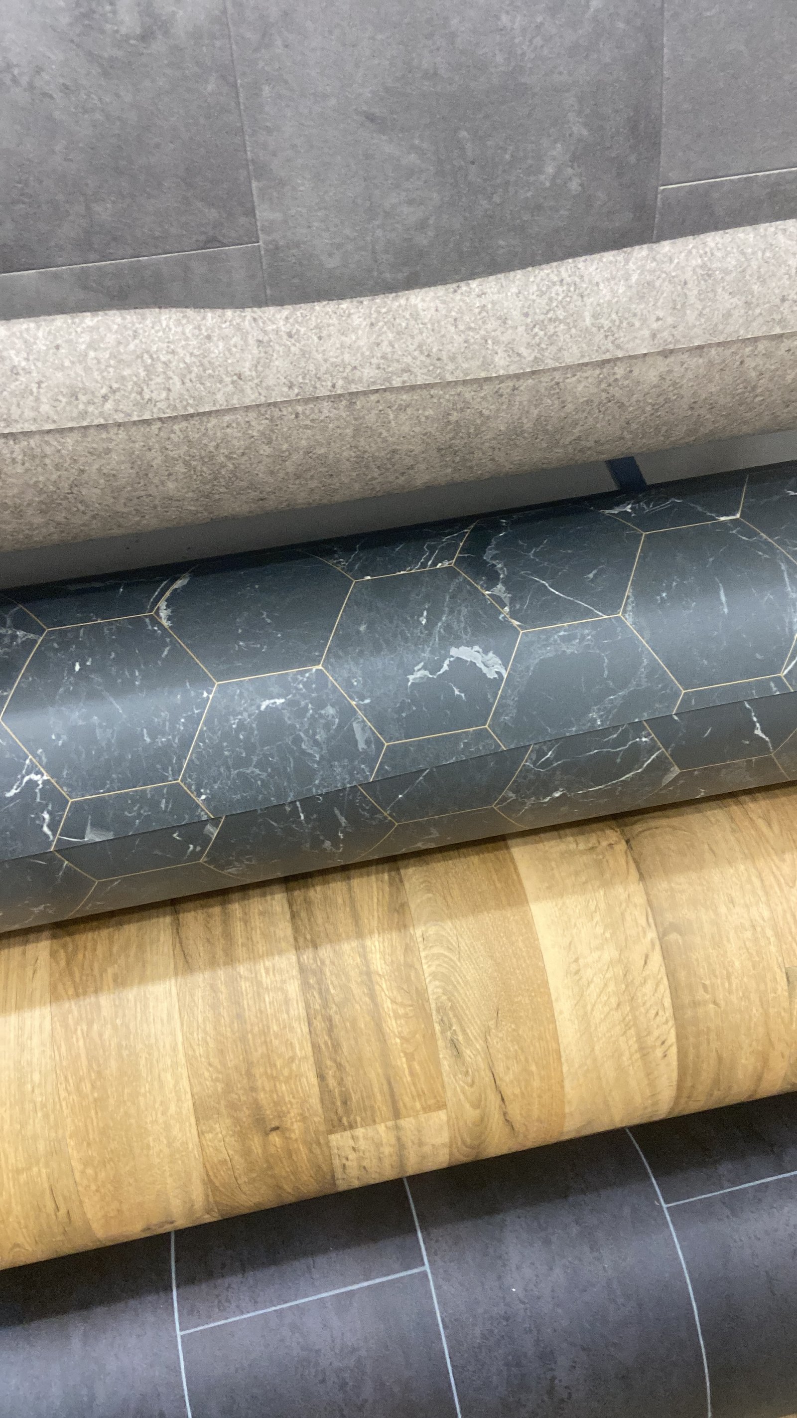 Vinyl flooring samples